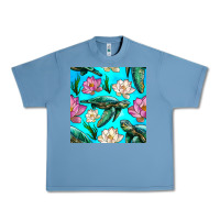 Pebble Blue sea turtle seamless pattern Urban Heavy Tee - BundleAndBundleShop