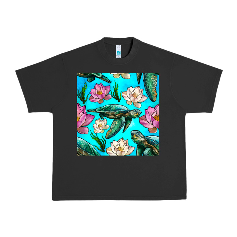 Sea Turtle Seamless Pattern Urban Heavy Tee by BundleAndBundleShop | Teevron