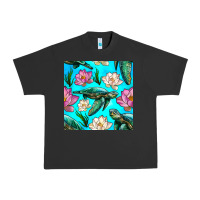 Pigment Black sea turtle seamless pattern Urban Heavy Tee - BundleAndBundleShop