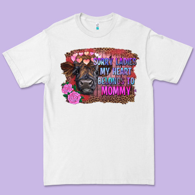 Sorry Ladies My Heart Belongs To Mommy Highland Calf Premium Tee Designed By Ranaportraitstore