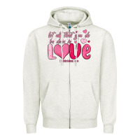 Oatmeal Heather let all that you do be done in love Zipper Hoodie - MaliasSmallBusiness