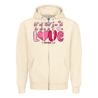 Sandshell let all that you do be done in love Zipper Hoodie - MaliasSmallBusiness
