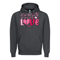 Smoke let all that you do be done in love Zipper Hoodie - MaliasSmallBusiness