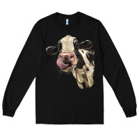 Black Cute Holstein Heifer Long Sleeve Tee - LillyAllenDesigns