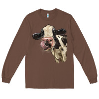 Chestnut Cute Holstein Heifer Long Sleeve Tee - LillyAllenDesigns