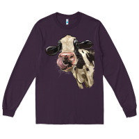 Plum Cute Holstein Heifer Long Sleeve Tee - LillyAllenDesigns