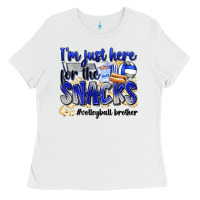 White im just here for the snacks volleyball brother Ladies Tee - Zillion Design Studio