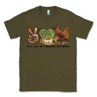 Army Green Peace Love New Hampshire Red Chicken Classic Tee - LillyAllenDesigns