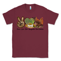 Burgundy Peace Love New Hampshire Red Chicken Classic Tee - LillyAllenDesigns