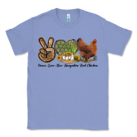 Colony Blue Peace Love New Hampshire Red Chicken Classic Tee - LillyAllenDesigns