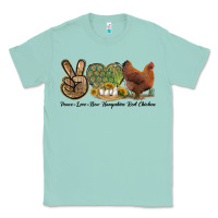 Seafoam Peace Love New Hampshire Red Chicken Classic Tee - LillyAllenDesigns