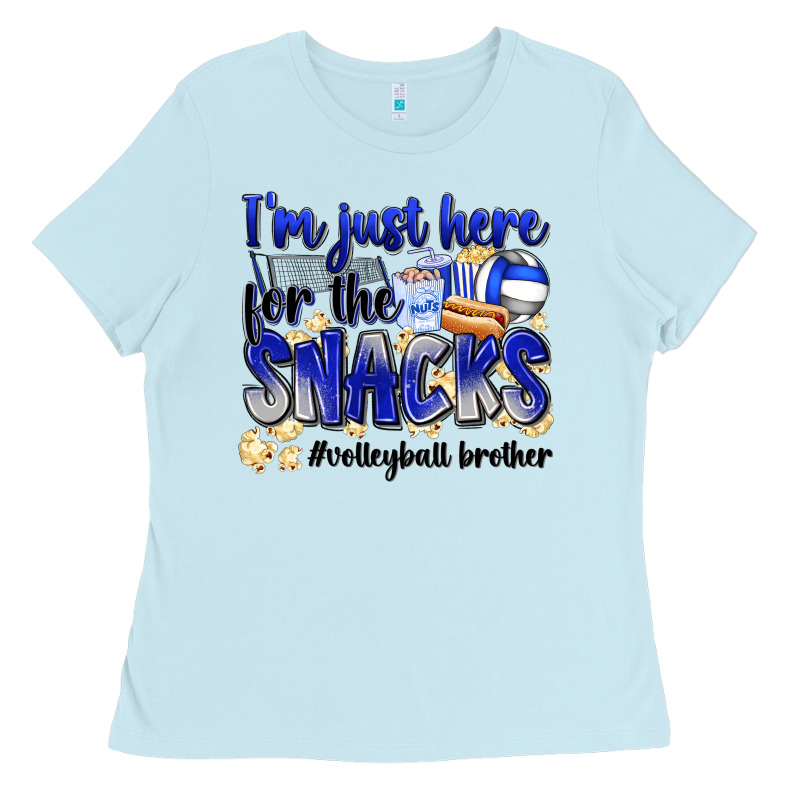 Im Just Here For The Snacks Volleyball Brother Ladies Tee by Zillion Design Studio | Teevron