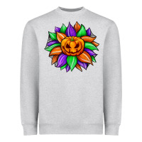 Heather Grey sunflower halloween Heavyweight Sweatshirt - JahusDesignShop