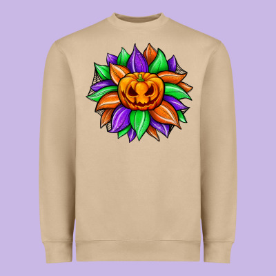 Sunflower Halloween Heavyweight Sweatshirt Designed By Jahusdesignshop