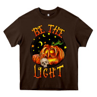 Chocolate Brown Be the light Heavy Core Tee - RanaPortraitStore