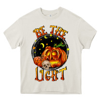 Cream Be the light Heavy Core Tee - RanaPortraitStore