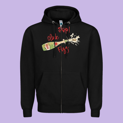 Cheers To The New Year Zipper Hoodie Designed By Maliassmallbusiness