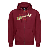 Burgundy cheers to the new year Zipper Hoodie - MaliasSmallBusiness