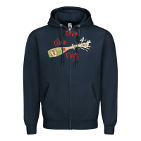 Navy cheers to the new year Zipper Hoodie - MaliasSmallBusiness