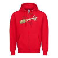 Red cheers to the new year Zipper Hoodie - MaliasSmallBusiness