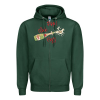 Sports Green cheers to the new year Zipper Hoodie - MaliasSmallBusiness