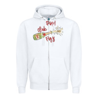 White cheers to the new year Zipper Hoodie - MaliasSmallBusiness