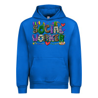 Cobalt social worker mardi gras cowgirl Urban Hoodie - CowGirlArtShop