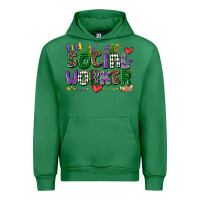 Emerald social worker mardi gras cowgirl Urban Hoodie - CowGirlArtShop