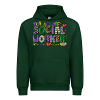 Forest Green social worker mardi gras cowgirl Urban Hoodie - CowGirlArtShop