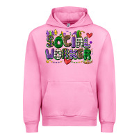 Fuchsia Pink social worker mardi gras cowgirl Urban Hoodie - CowGirlArtShop