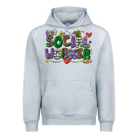 Heather Grey social worker mardi gras cowgirl Urban Hoodie - CowGirlArtShop