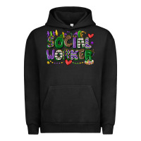 Pigment Black social worker mardi gras cowgirl Urban Hoodie - CowGirlArtShop
