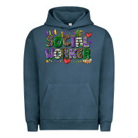 Pigment Midnight Navy social worker mardi gras cowgirl Urban Hoodie - CowGirlArtShop