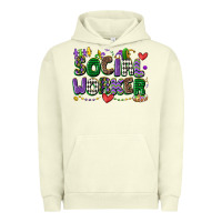 Pigment Pistachio social worker mardi gras cowgirl Urban Hoodie - CowGirlArtShop