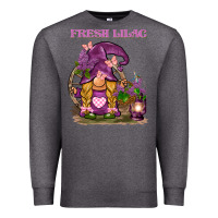 Charcoal Heather fresh lilac gnome Premium Sweatshirt - BarkalooDesign