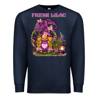 Navy fresh lilac gnome Premium Sweatshirt - BarkalooDesign