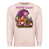 Pale Pink fresh lilac gnome Premium Sweatshirt - BarkalooDesign