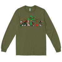 Army Green believe santa claus christmas Long Sleeve Tee - Jasminsmagicworld