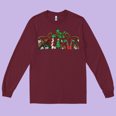 Believe Santa Claus Christmas Long Sleeve Tee Designed By Jasminsmagicworld