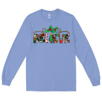 Colony Blue believe santa claus christmas Long Sleeve Tee - Jasminsmagicworld
