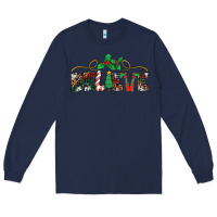 Navy believe santa claus christmas Long Sleeve Tee - Jasminsmagicworld