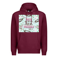 Burgundy faith does not make things easy Premium Hoodie - JahusDesignShop