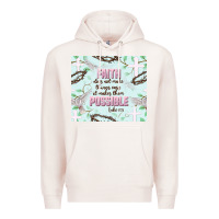 Pale Pink faith does not make things easy Premium Hoodie - JahusDesignShop