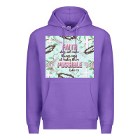 Purple faith does not make things easy Premium Hoodie - JahusDesignShop