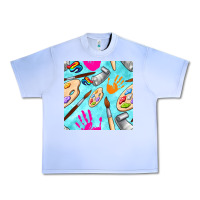 Grape Ice find art class seamless pattern Urban Heavy Tee - BundleAndBundleShop