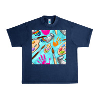 Navy find art class seamless pattern Urban Heavy Tee - BundleAndBundleShop