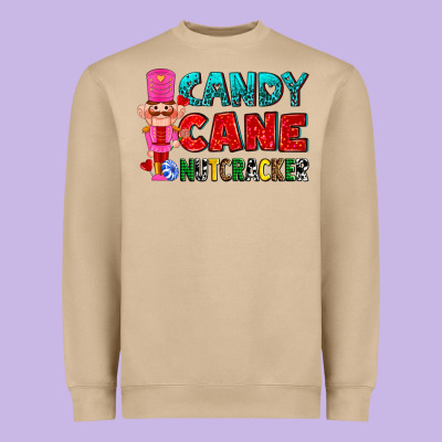 Candy Cane And Pink Nutcracker Ado Heavyweight Sweatshirt Designed By Adodesignshop