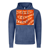 Vintage Denim orange glitter heart Vintage Hoodie - JahusDesignShop