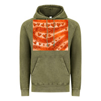 Vintage Olive orange glitter heart Vintage Hoodie - JahusDesignShop