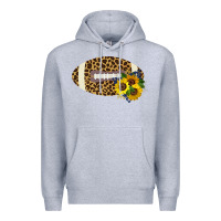Heather Grey Leopard Print Footbal Premium Hoodie - Bettercallsaul